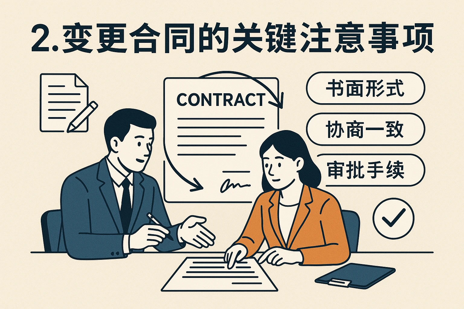 2. 变更合同的关键注意事项