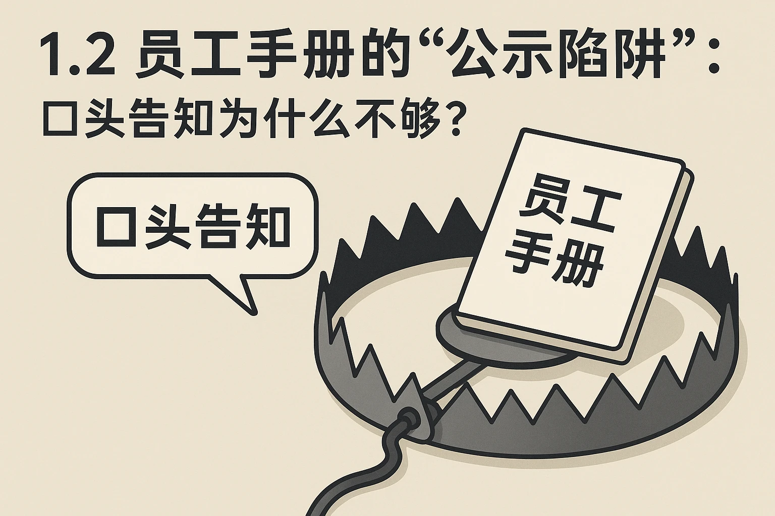 1.2 员工手册的“公示陷阱”:口头告知为什么不够?