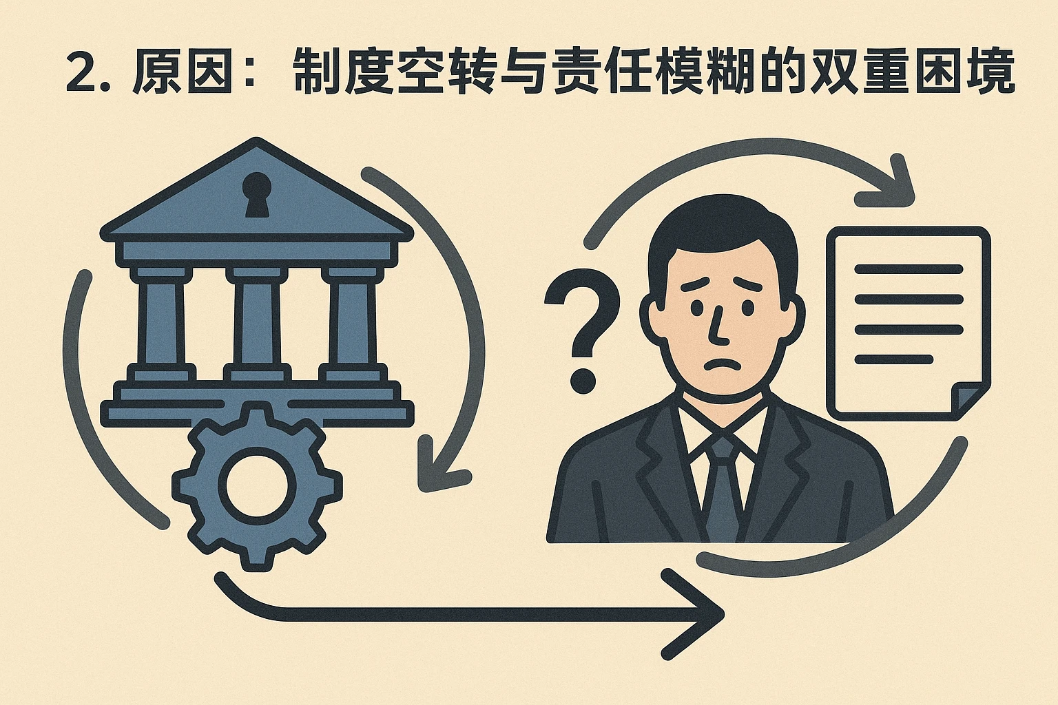 2. 原因：制度空转与责任模糊的双重困境