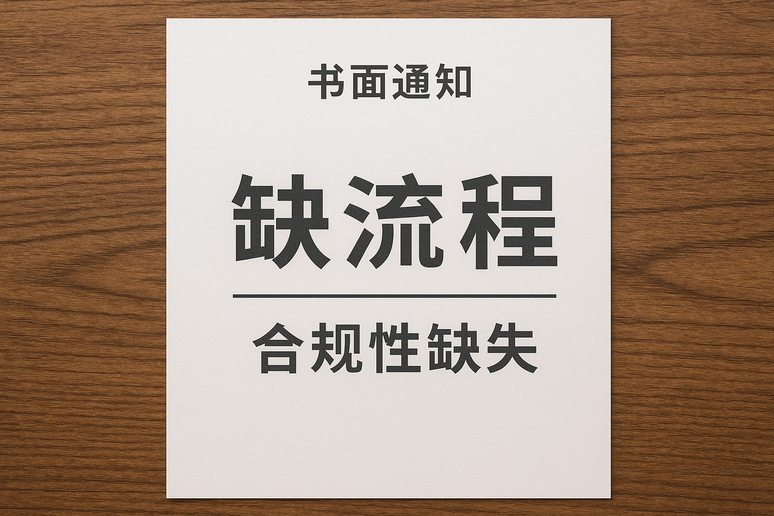 2. 书面通知“缺流程”,合规性缺失