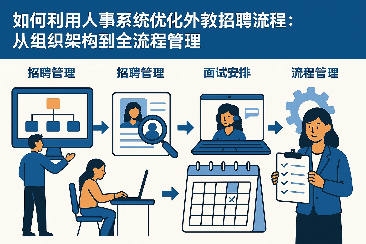 如何利用人事系统优化外教招聘流程：从组织架构到全流程管理