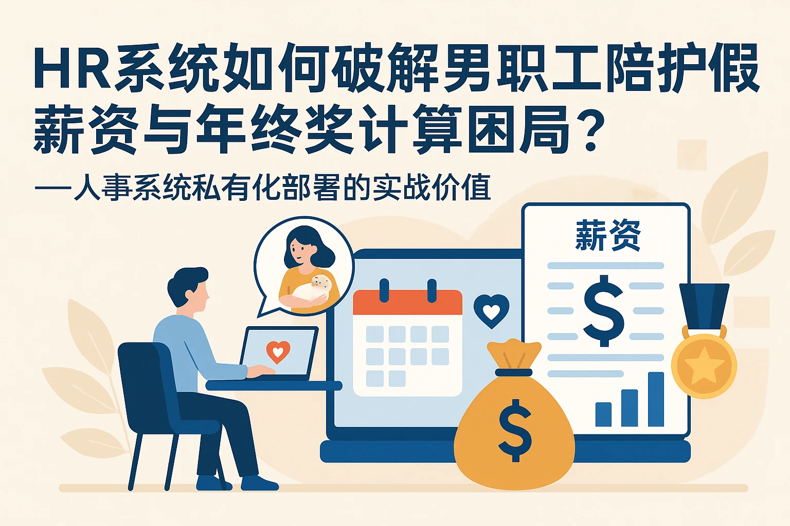 HR系统如何破解男职工陪护假薪资与年终奖计算困局?——人事系统私有化部署的实战价值