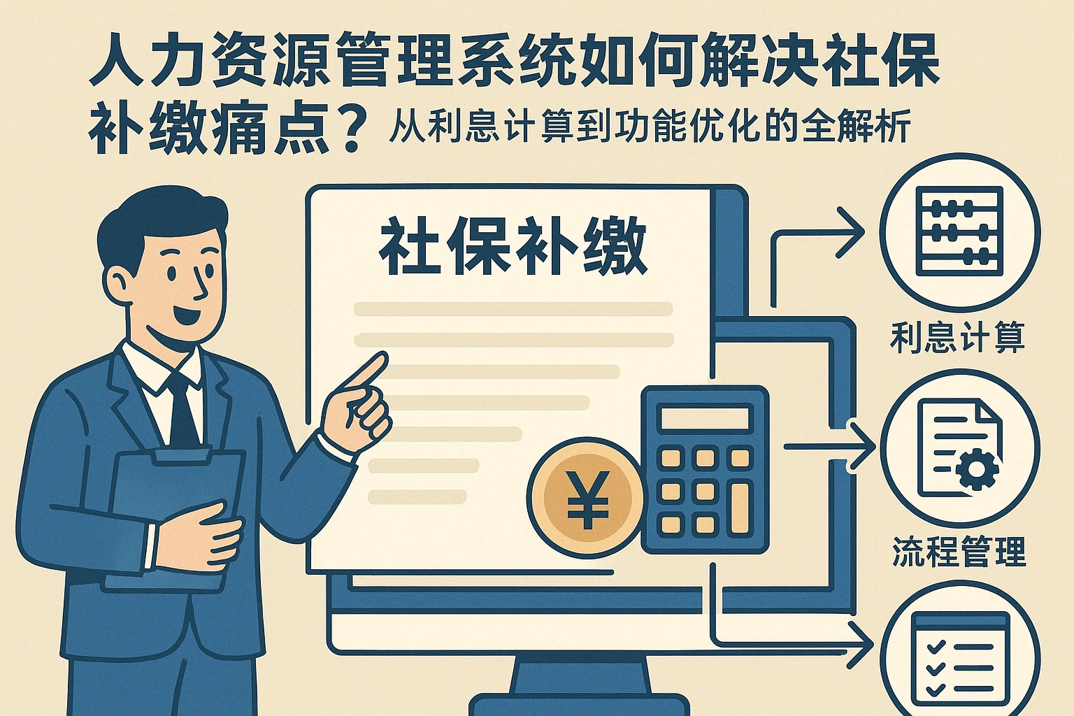 人力资源管理系统如何解决社保补缴痛点？从利息计算到功能优化的全解析