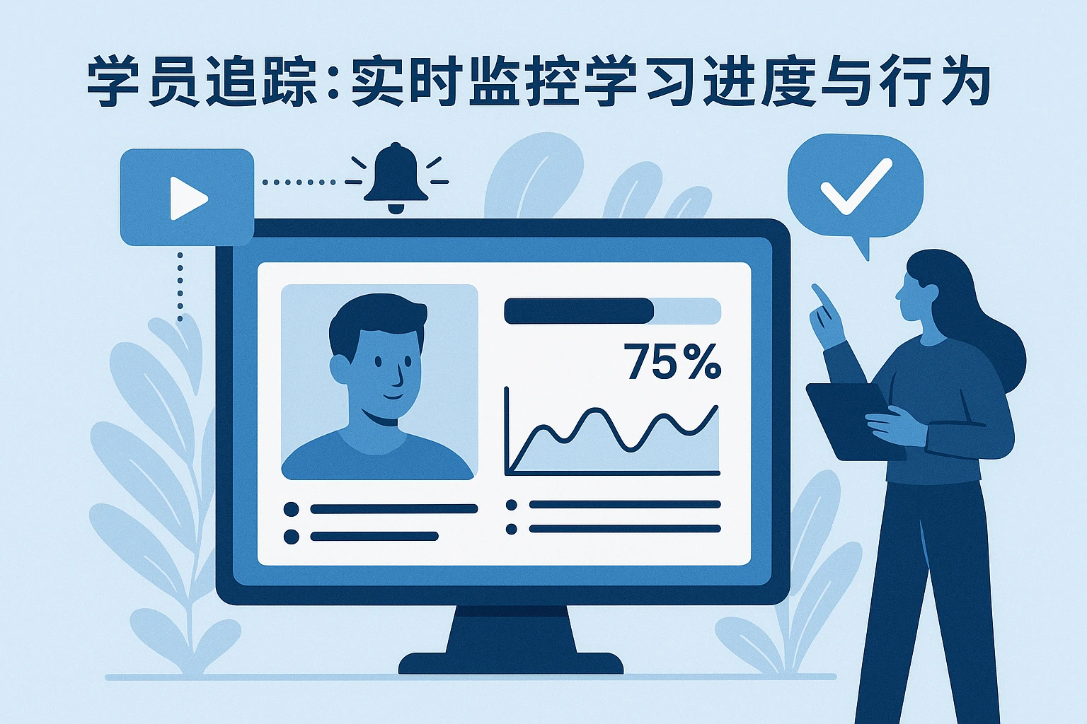 2. 学员追踪：实时监控学习进度与行为