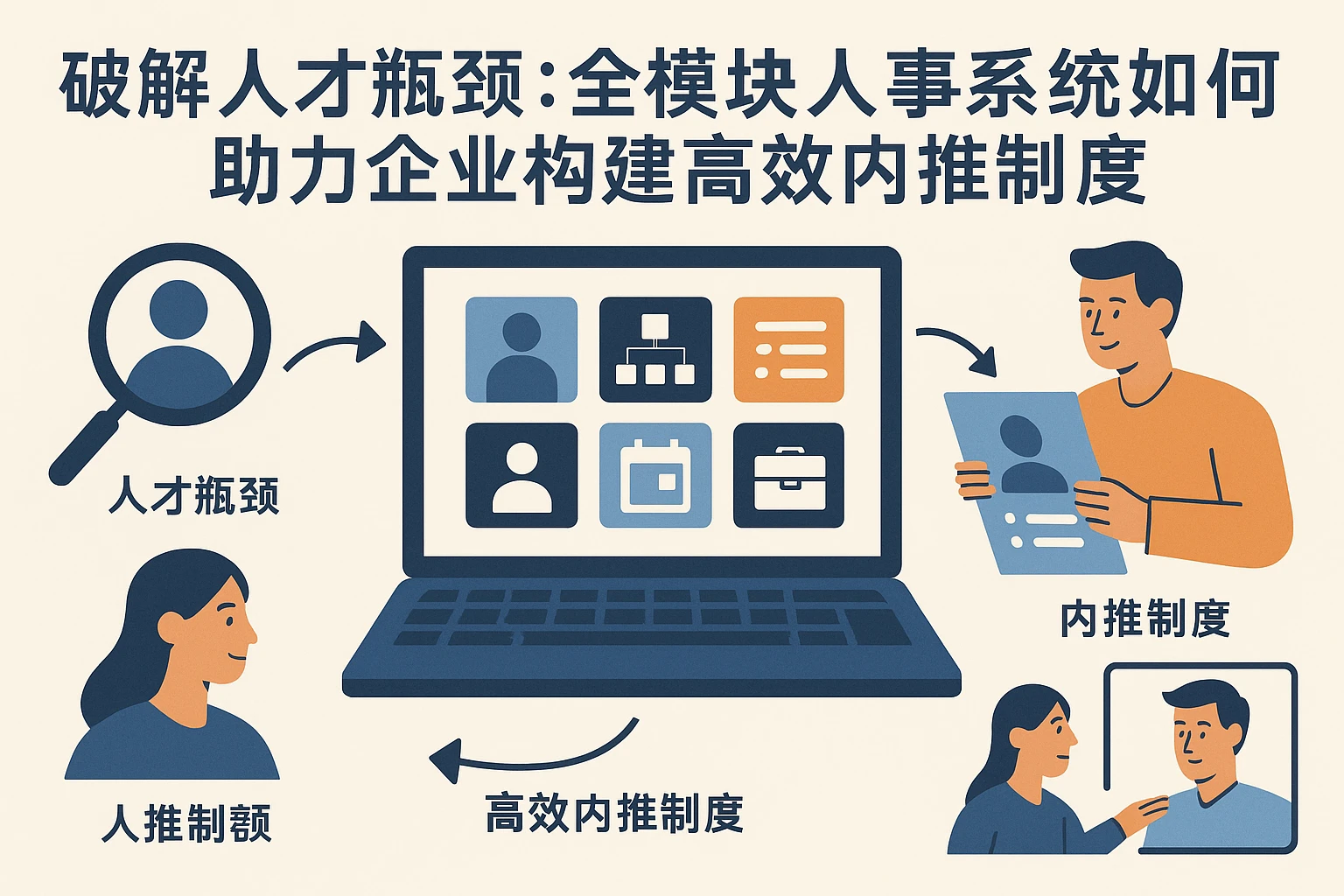 破解人才瓶颈:全模块人事系统如何助力企业构建高效内推制度