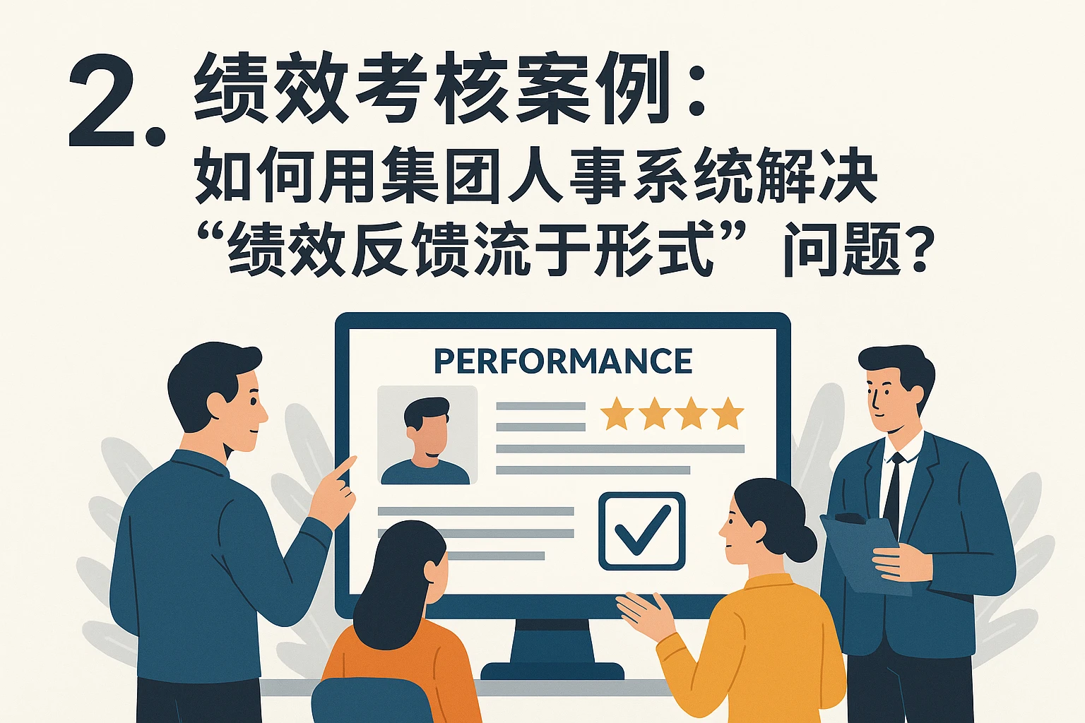 2. 绩效考核案例：如何用集团人事系统解决“绩效反馈流于形式”问题？