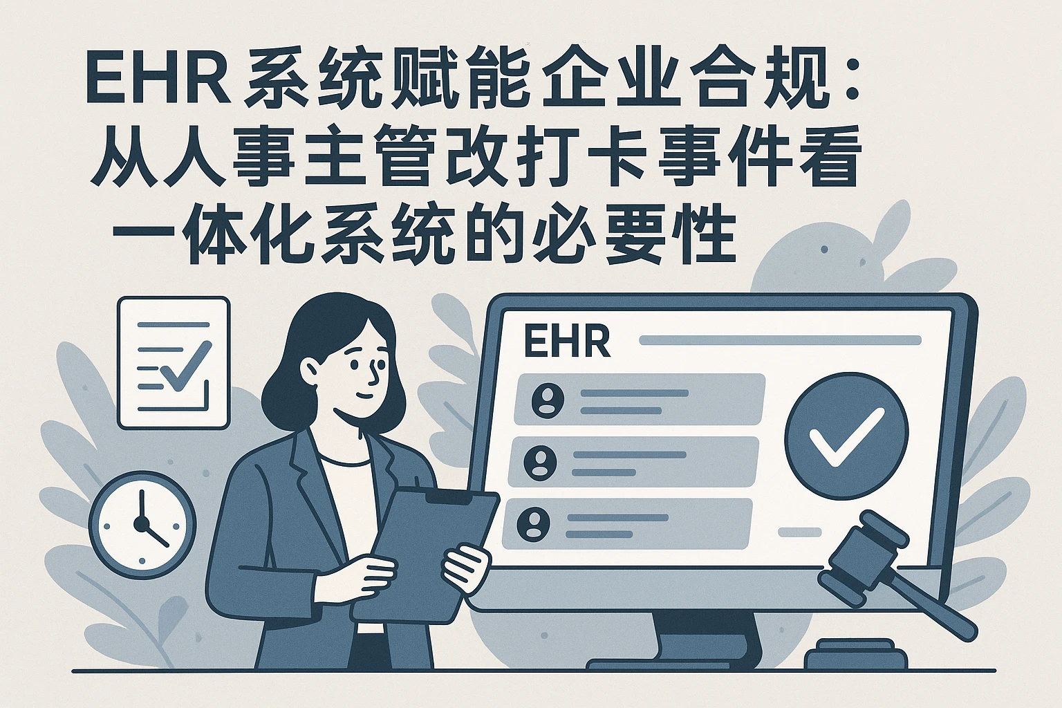 EHR系统赋能企业合规:从人事主管改打卡事件看一体化系统的必要性