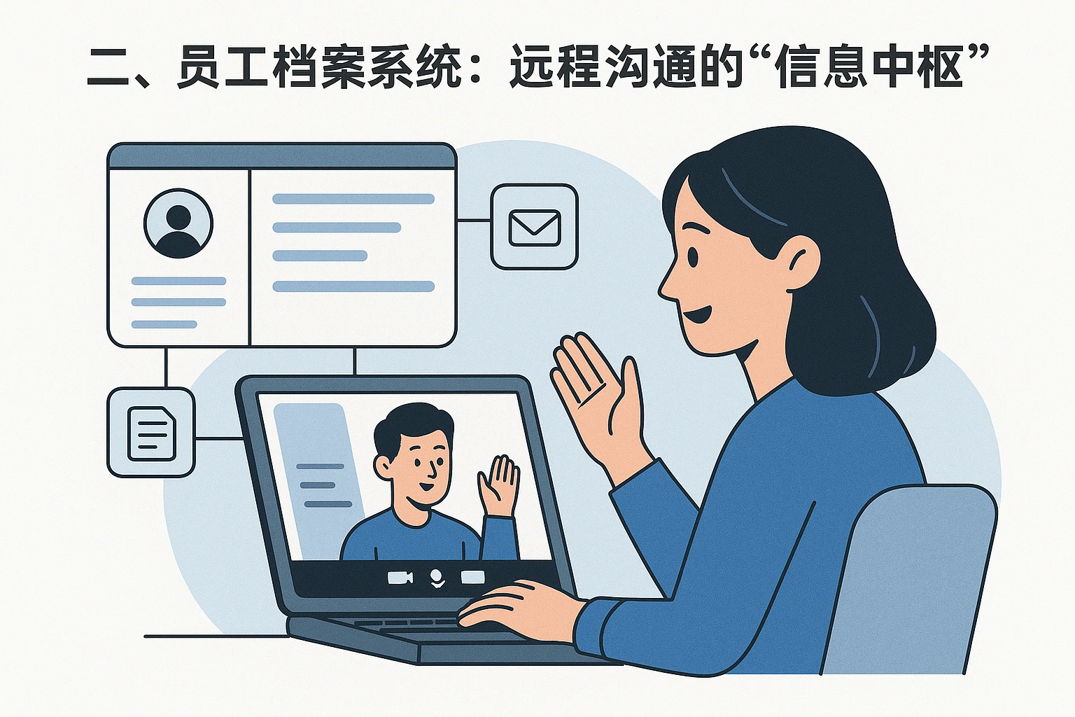 二、员工档案系统:远程沟通的“信息中枢”