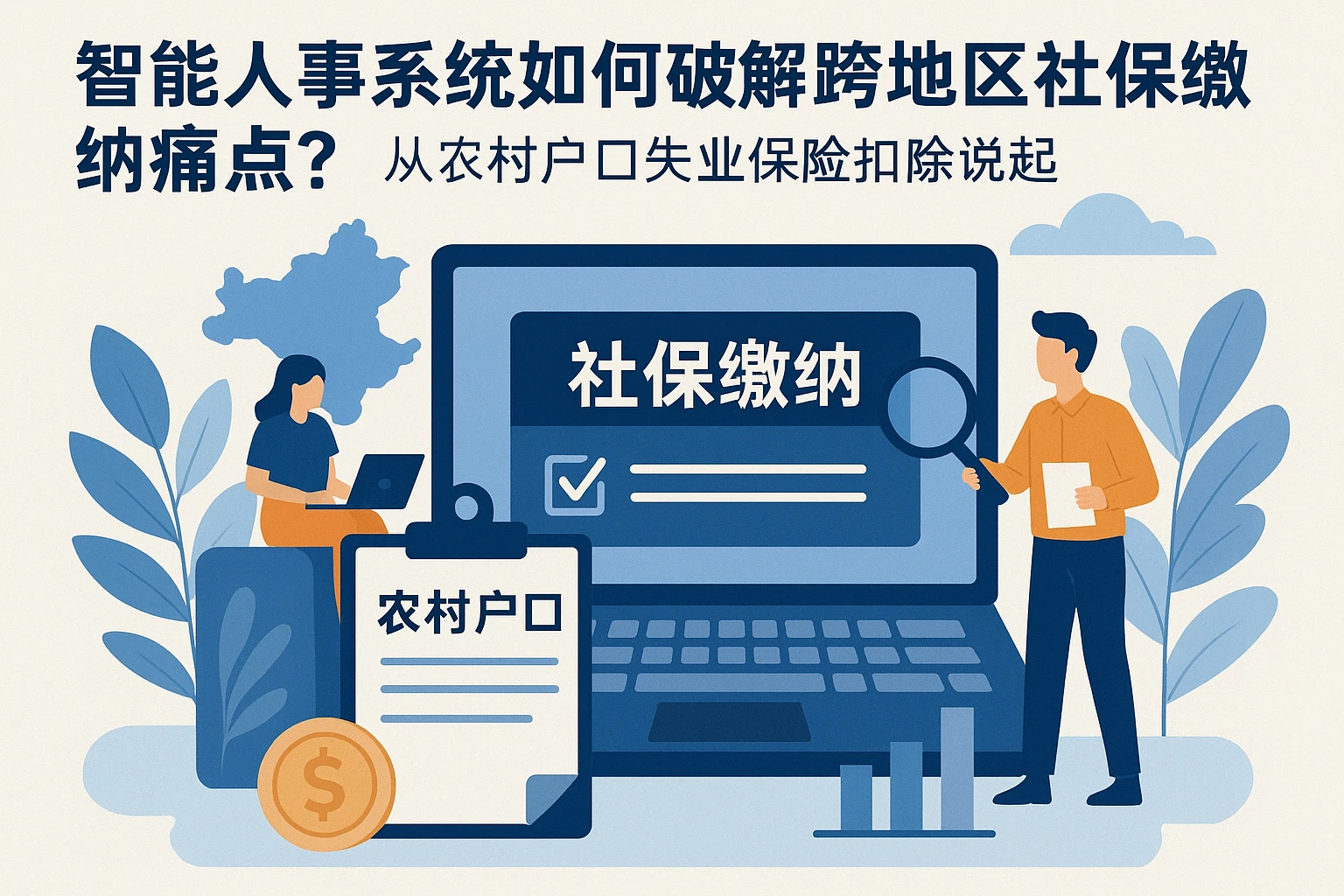 智能人事系统如何破解跨地区社保缴纳痛点？从农村户口失业保险扣除说起