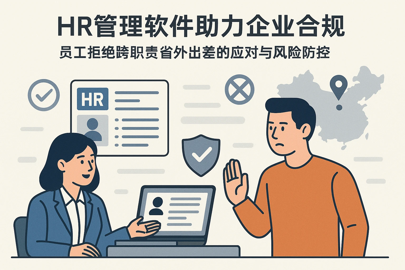 HR管理软件助力企业合规:员工拒绝跨职责省外出差的应对与风险防控