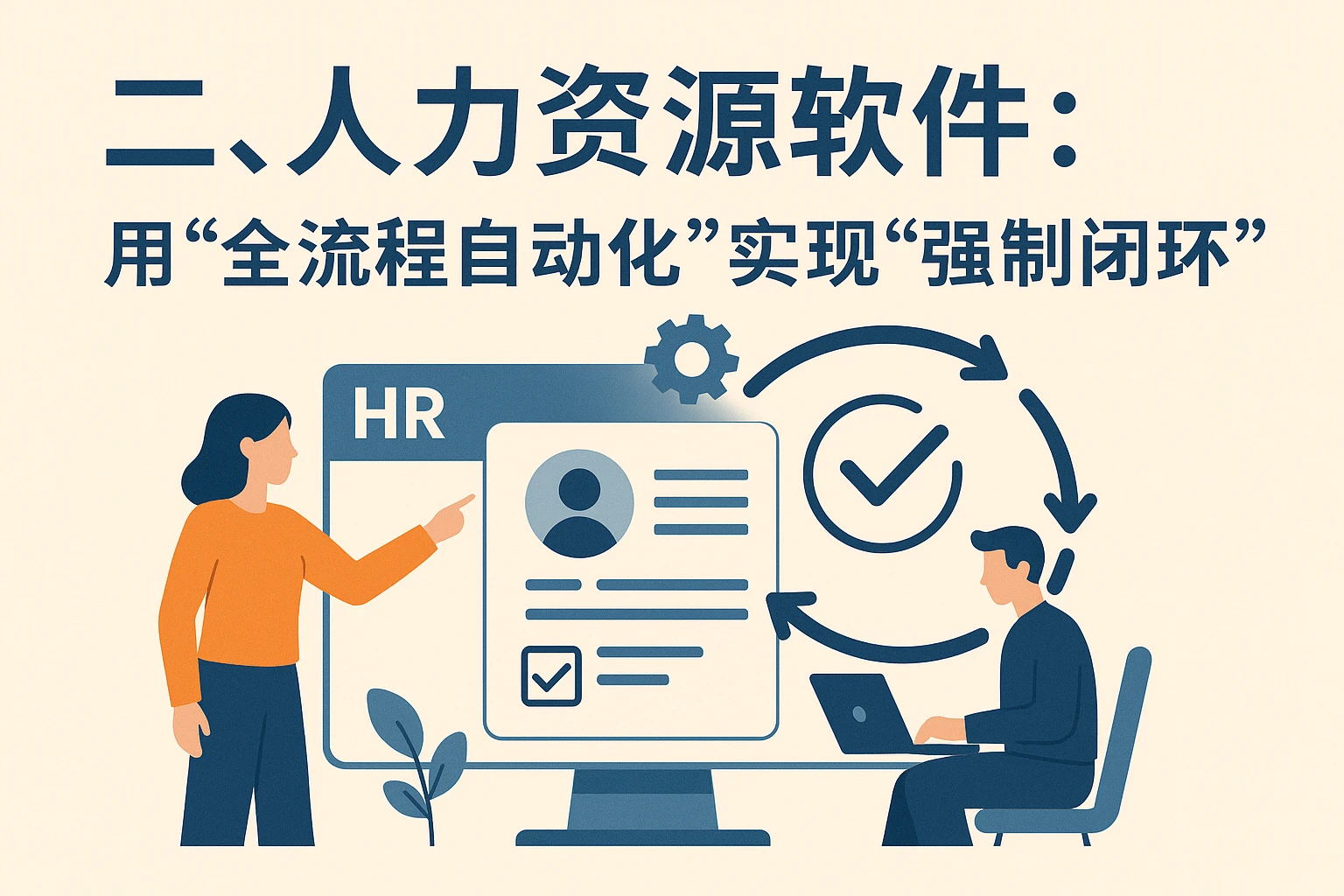 二、人力资源软件：用“全流程自动化”实现“强制闭环”