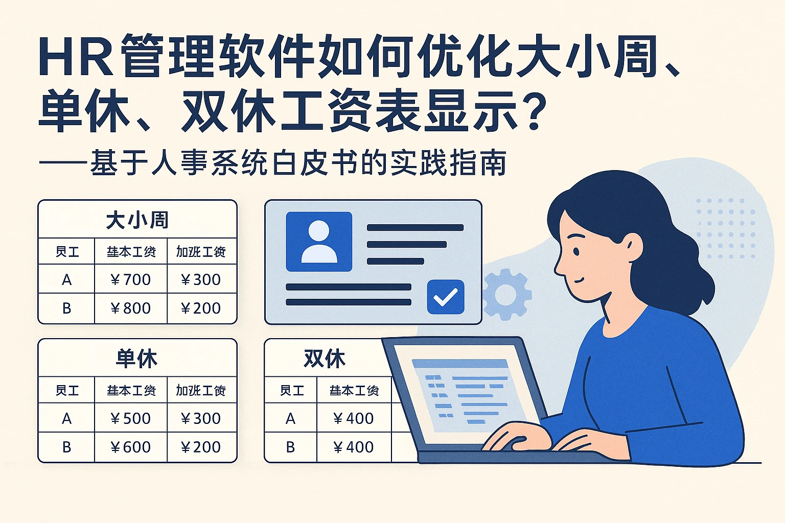 HR管理软件如何优化大小周、单休、双休工资表显示？——基于人事系统白皮书的实践指南