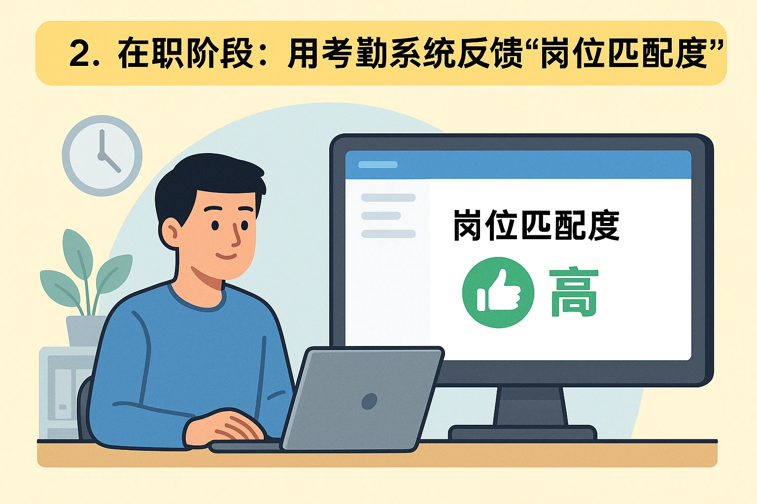2. 在职阶段:用考勤系统反馈“岗位匹配度”