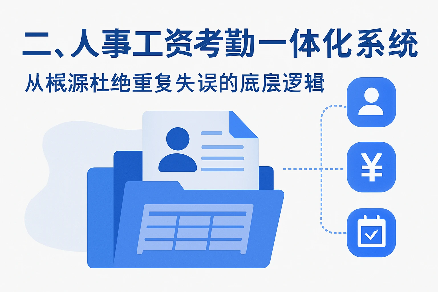二、人事工资考勤一体化系统:从根源杜绝重复失误的底层逻辑