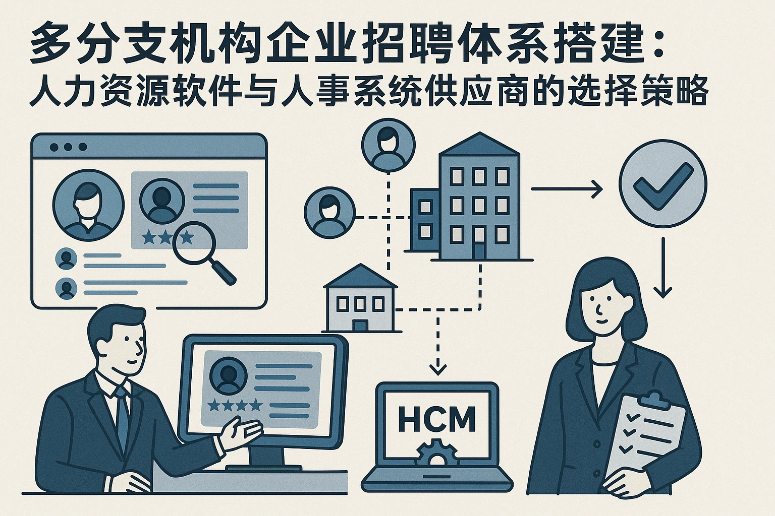 多分支机构企业招聘体系搭建：人力资源软件与人事系统供应商的选择策略