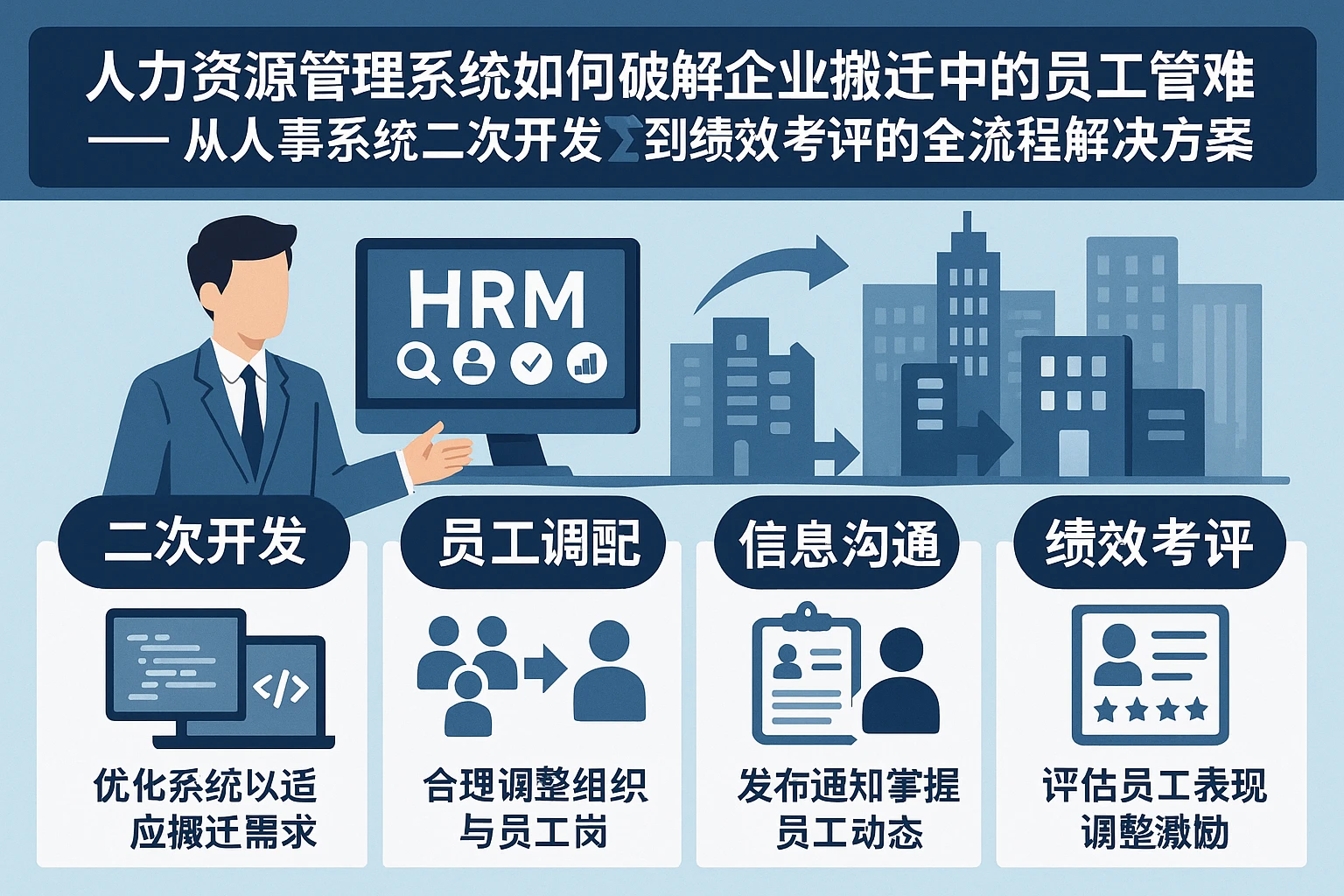 人力资源管理系统如何破解企业搬迁中的员工管理难题——从人事系统二次开发到绩效考评的全流程解决方案