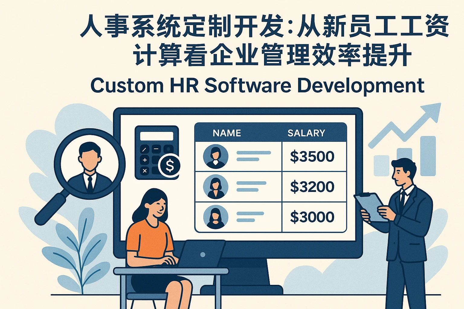 人事系统定制开发:从新员工工资计算看企业管理效率提升