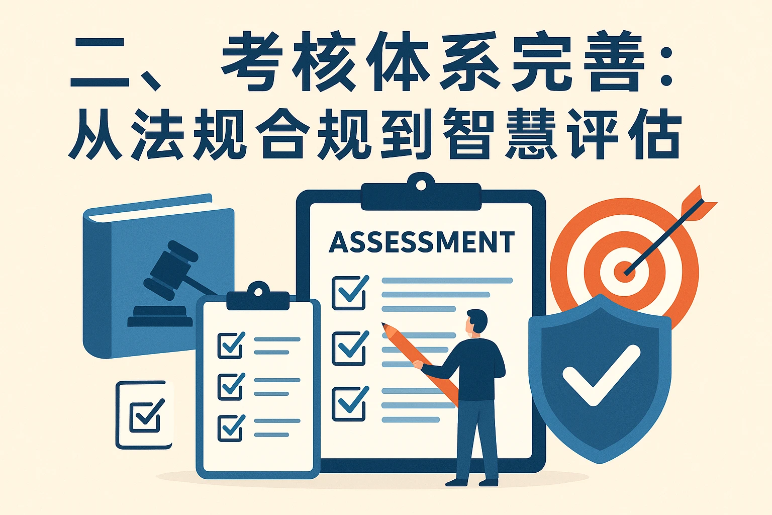 二、考核体系完善：从法规合规到智慧评估