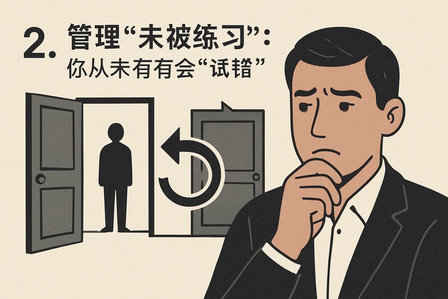 2. 管理“未被练习”：你从未有机会“试错”
