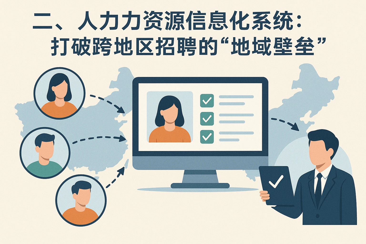 二、人力资源信息化系统：打破跨地区招聘的“地域壁垒”
