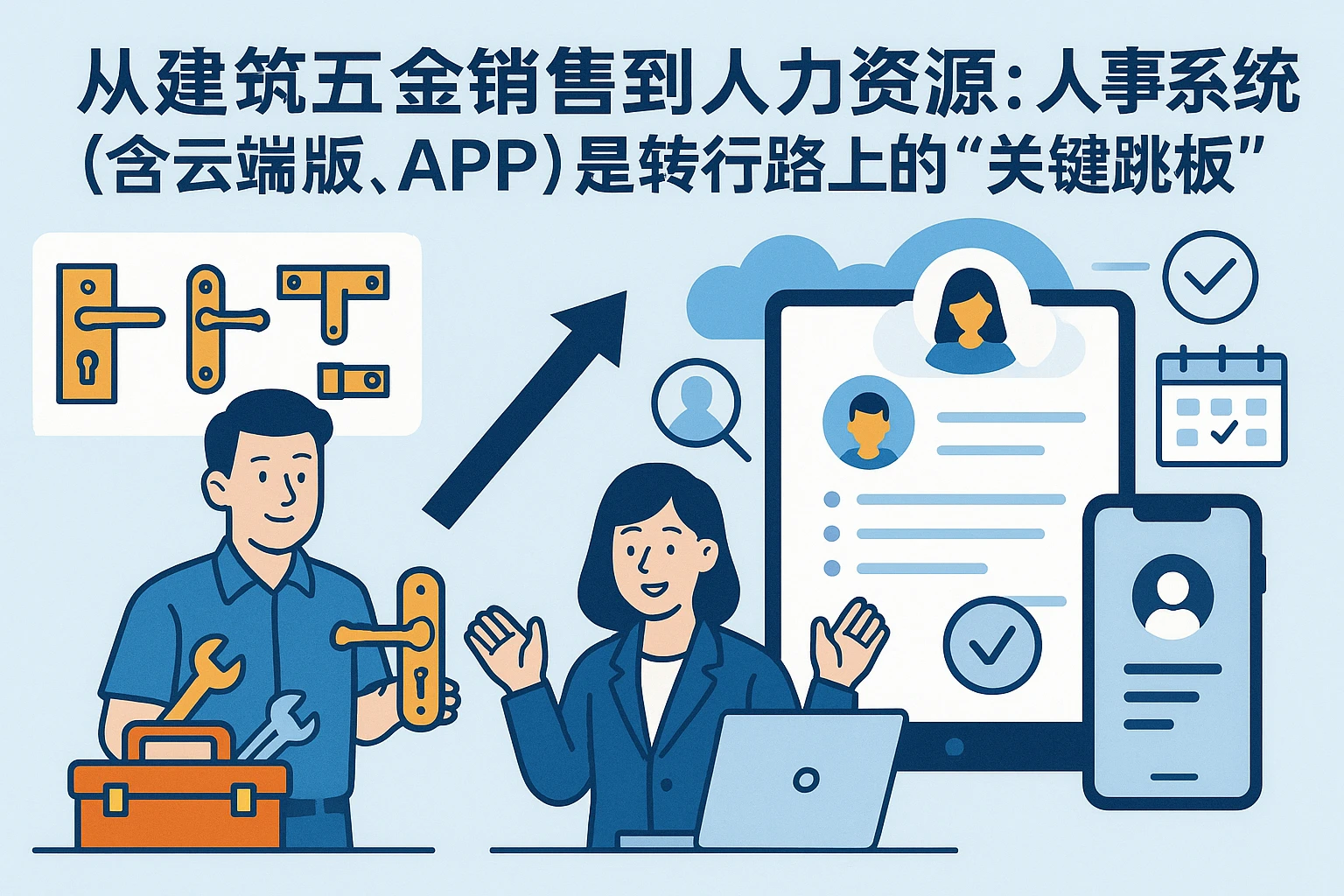 从建筑五金销售到人力资源：人事系统（含云端版、APP）是转行路上的“关键跳板”