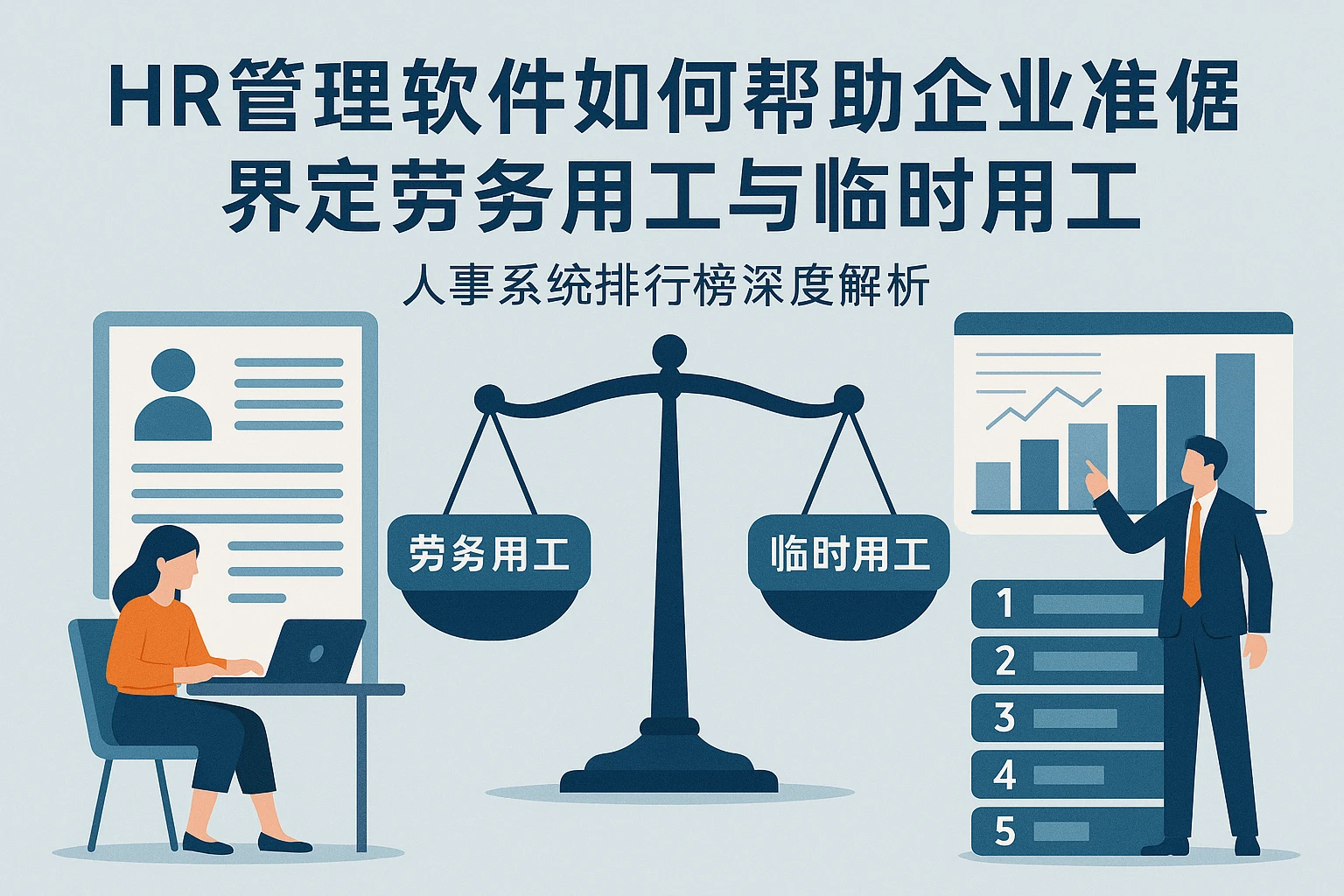 HR管理软件如何帮助企业准确界定劳务用工与临时用工 - 人事系统排行榜深度解析