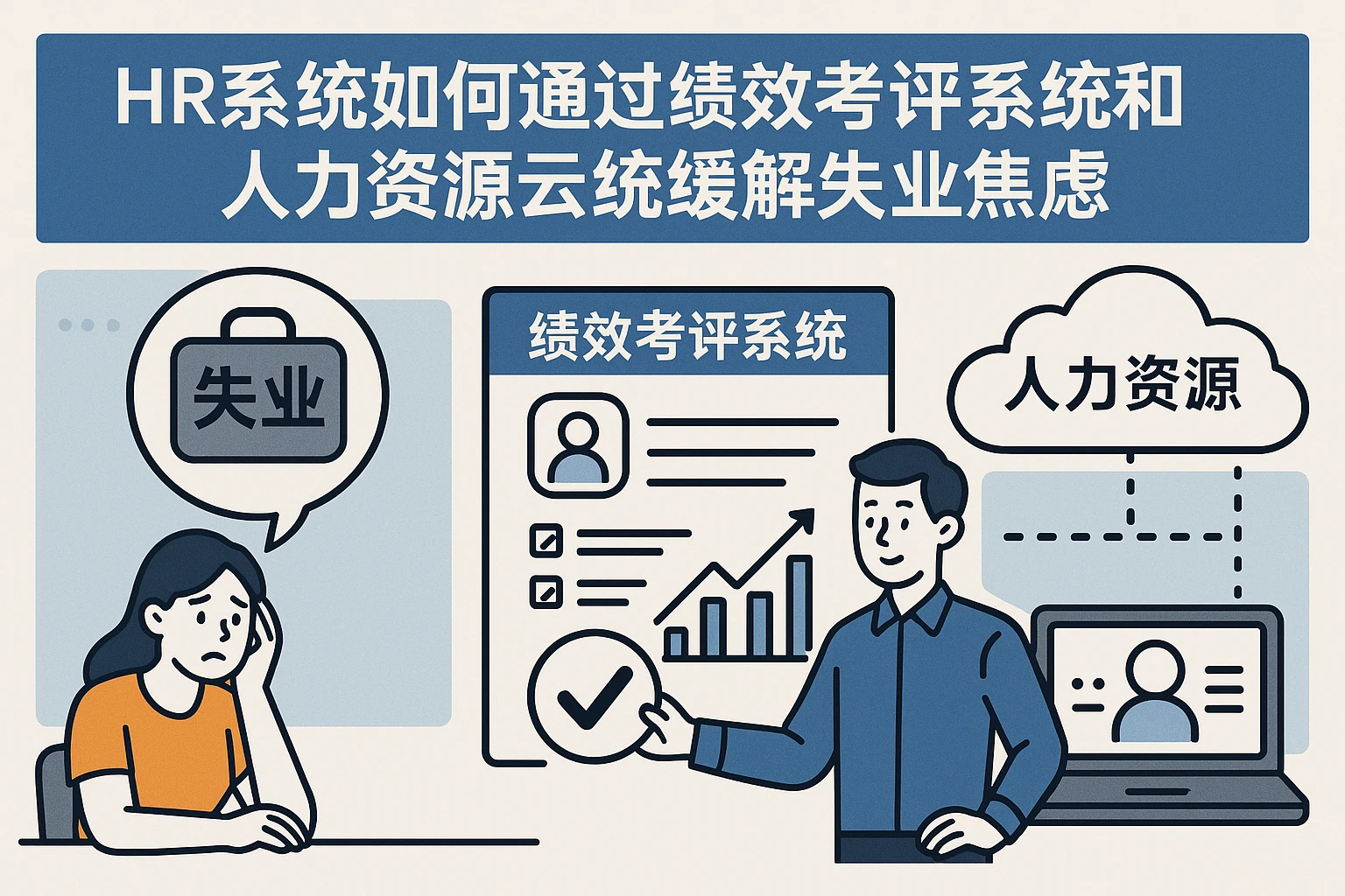 HR系统如何通过绩效考评系统和人力资源云系统缓解失业焦虑