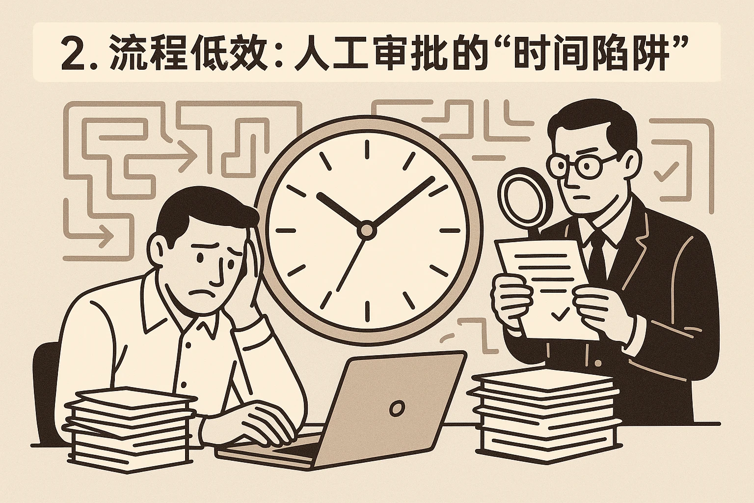 2. 流程低效：人工审批的“时间陷阱”