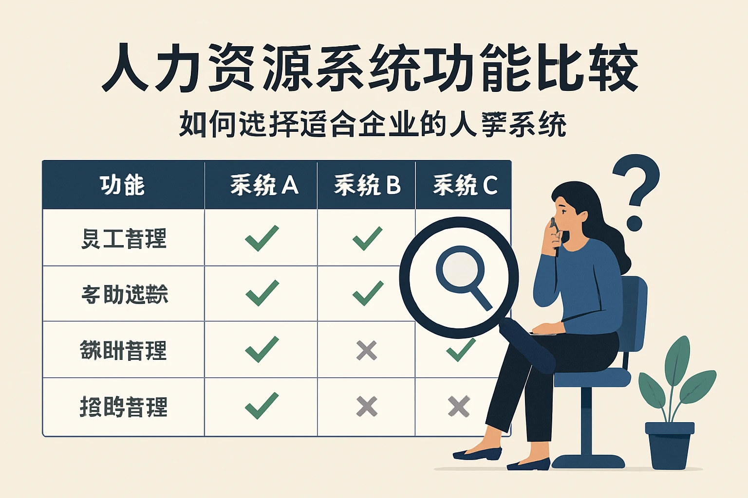 人力资源系统功能比较:如何选择适合企业的人事系统