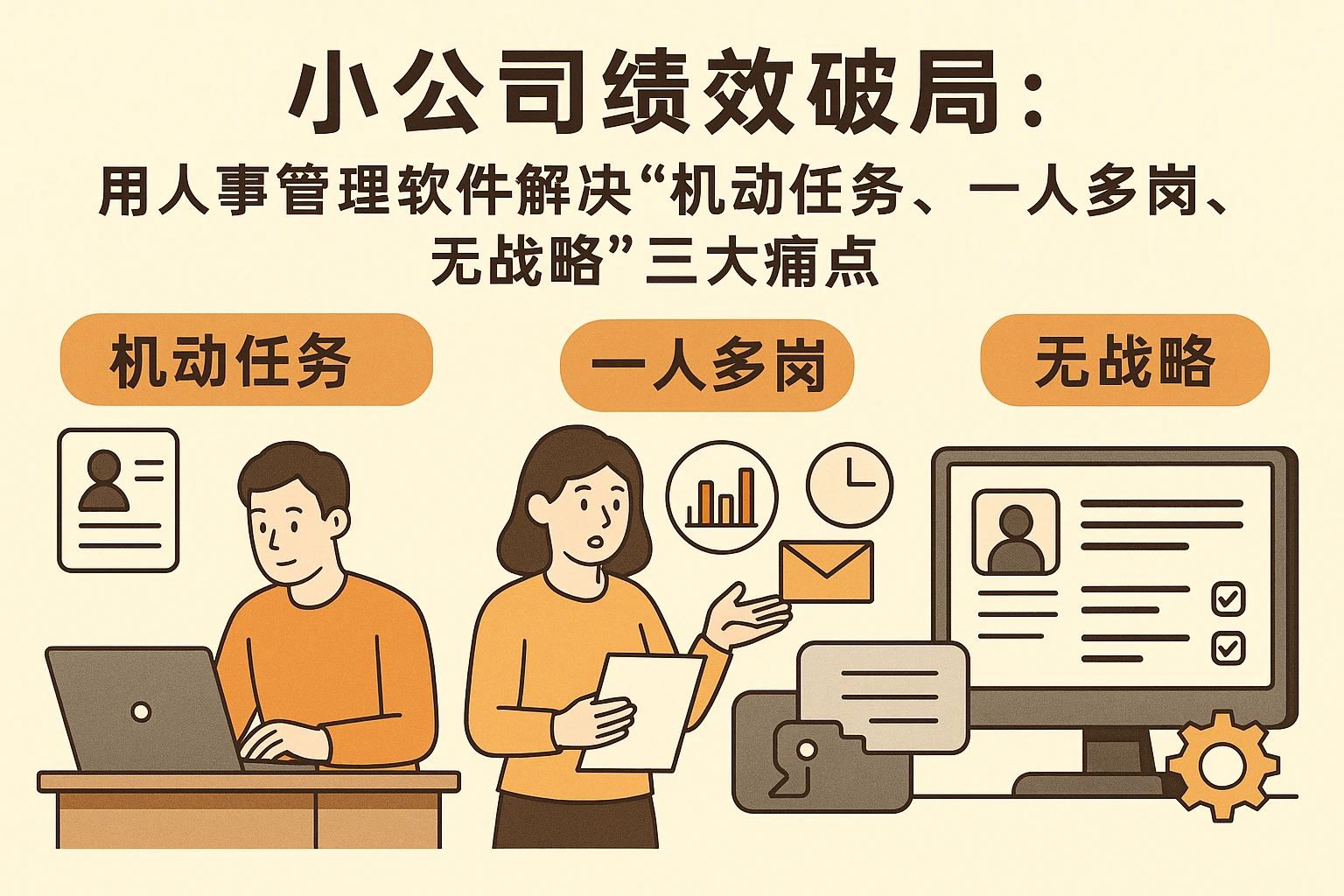 小公司绩效破局：用人事管理软件解决“机动任务、一人多岗、无战略”三大痛点