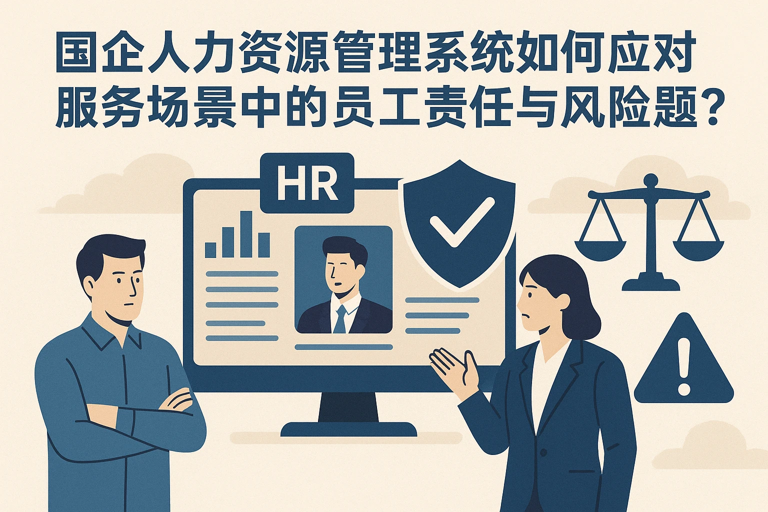 国企人力资源管理系统如何应对服务场景中的员工责任与风险问题？