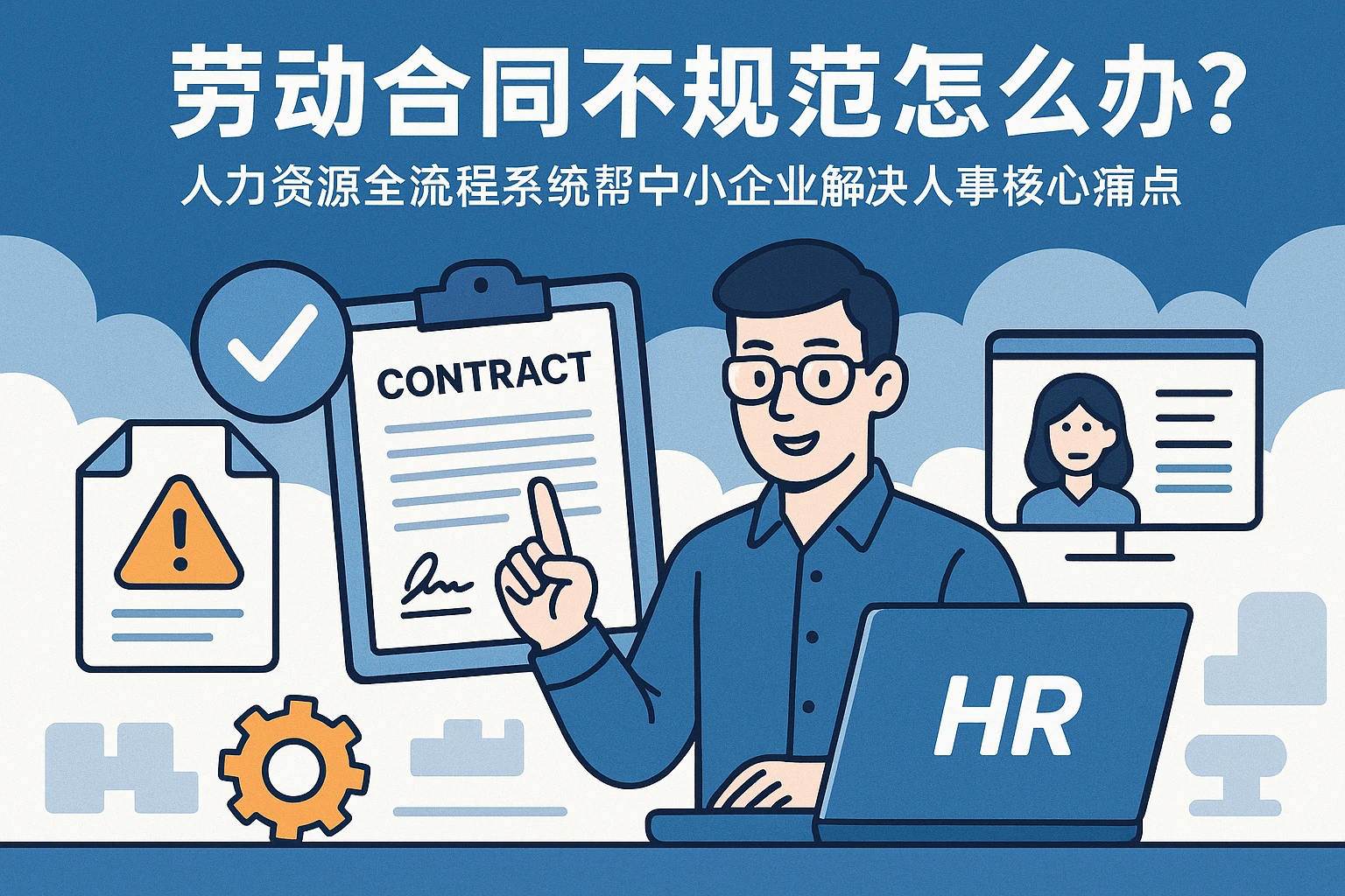 劳动合同不规范怎么办?人力资源全流程系统帮中小企业解决人事核心痛点