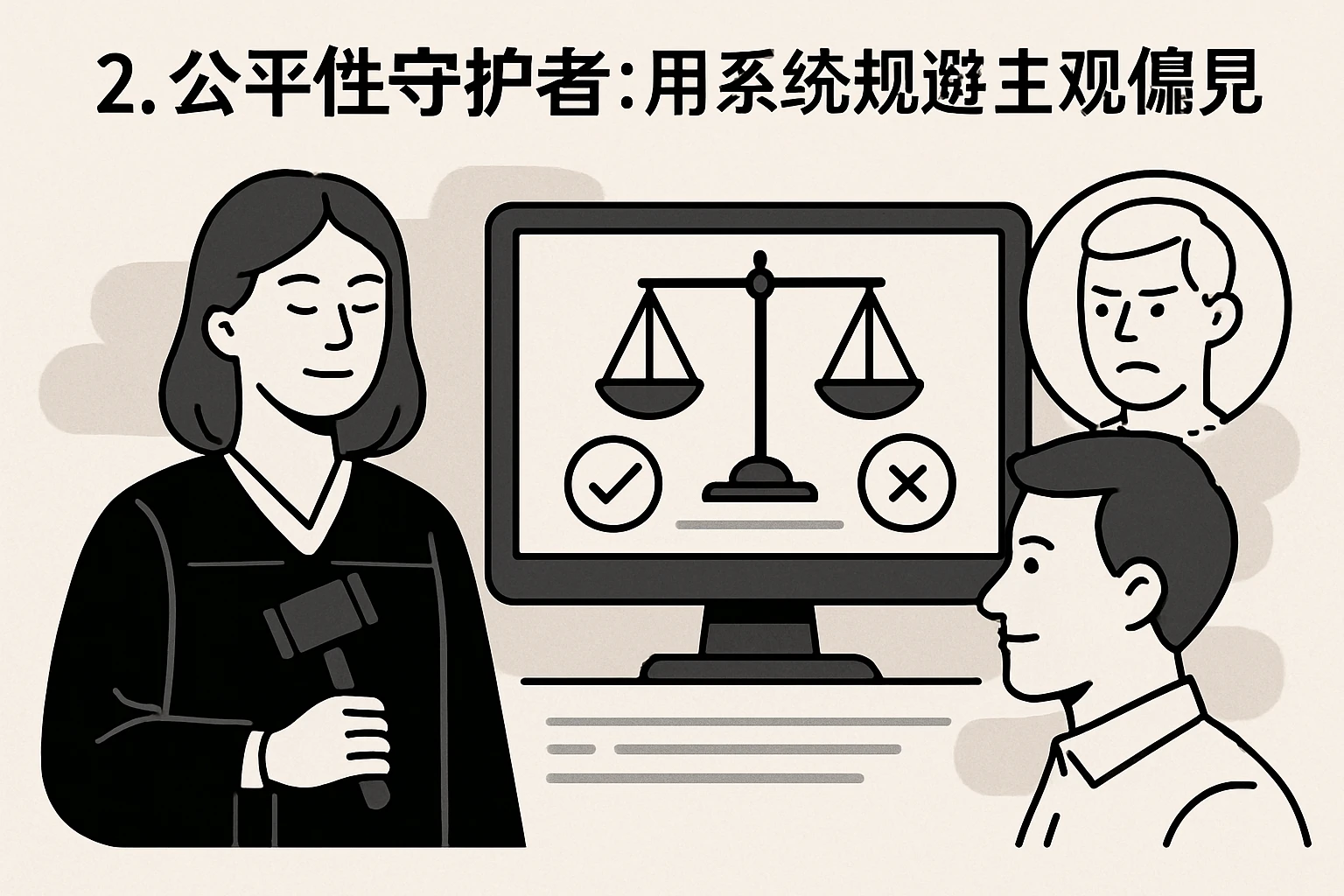 2. 公平性守护者:用系统规避主观偏见