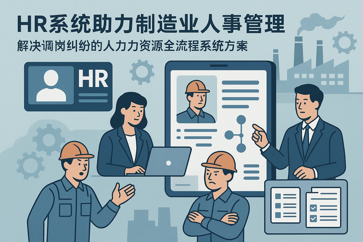 HR系统助力制造业人事管理，解决调岗纠纷的人力资源全流程系统方案