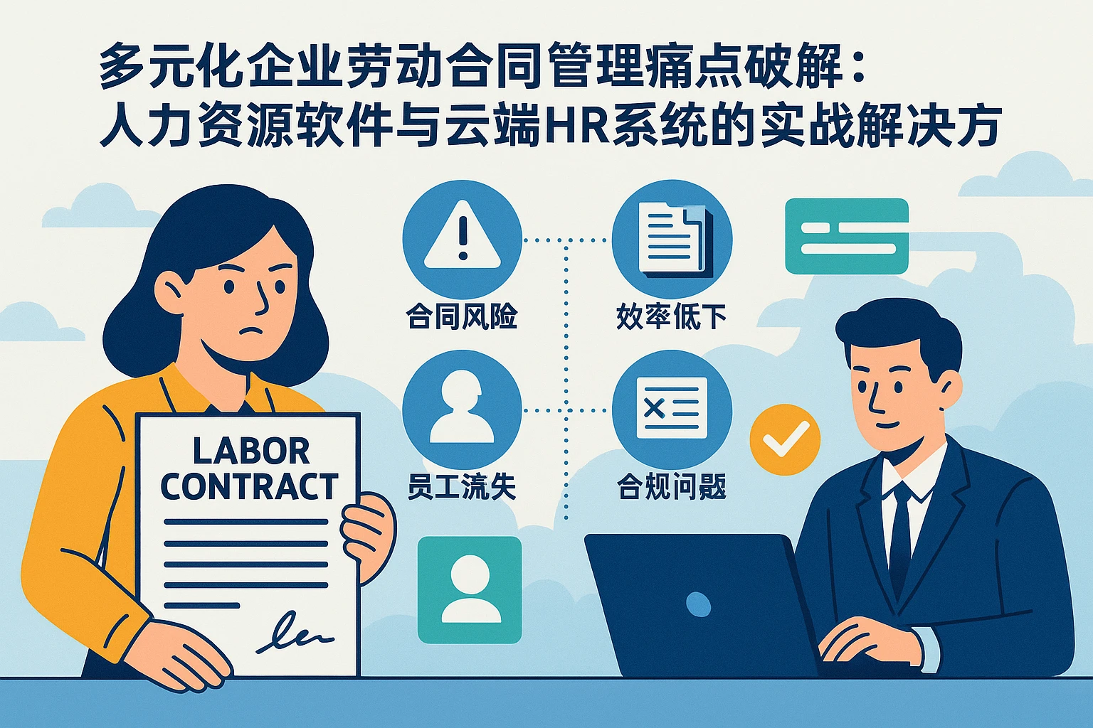 多元化企业劳动合同管理痛点破解：人力资源软件与云端HR系统的实战解决方案