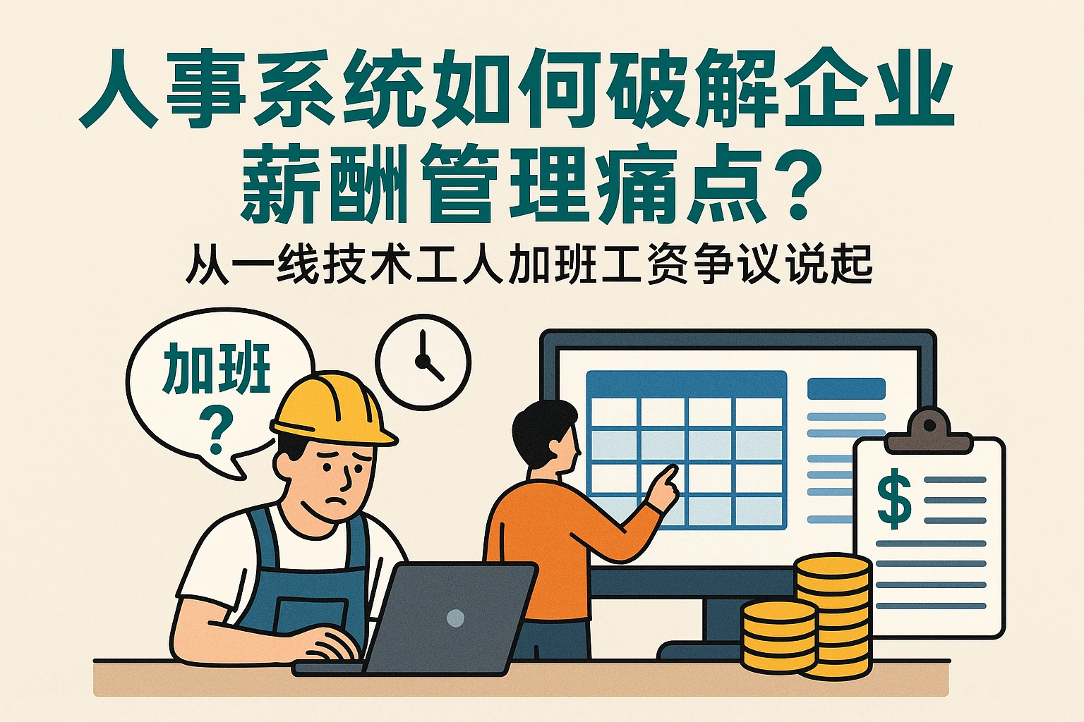 人事系统如何破解企业薪酬管理痛点?从一线技术工人加班工资争议说起