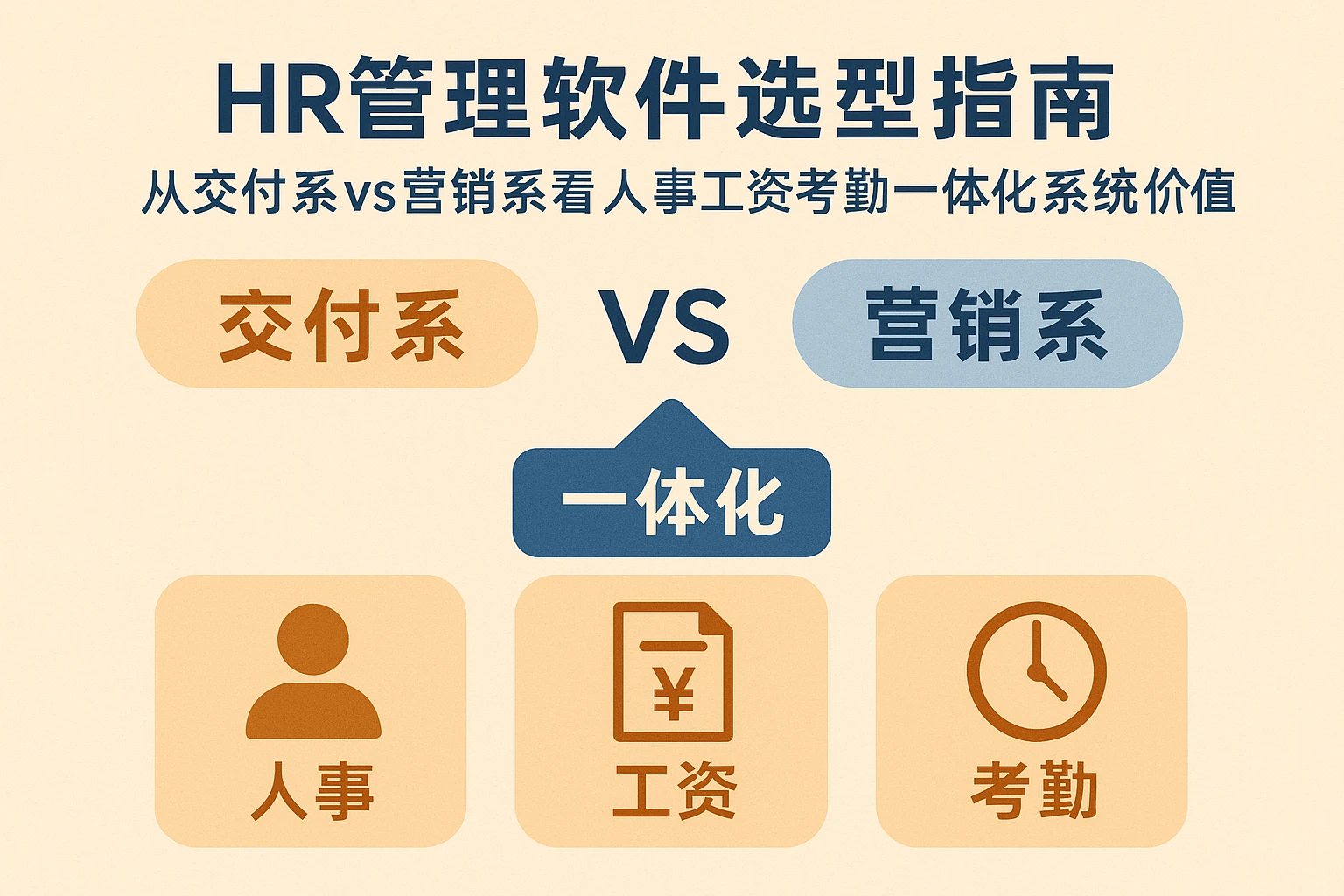 HR管理软件选型指南：从交付系vs营销系看人事工资考勤一体化系统价值