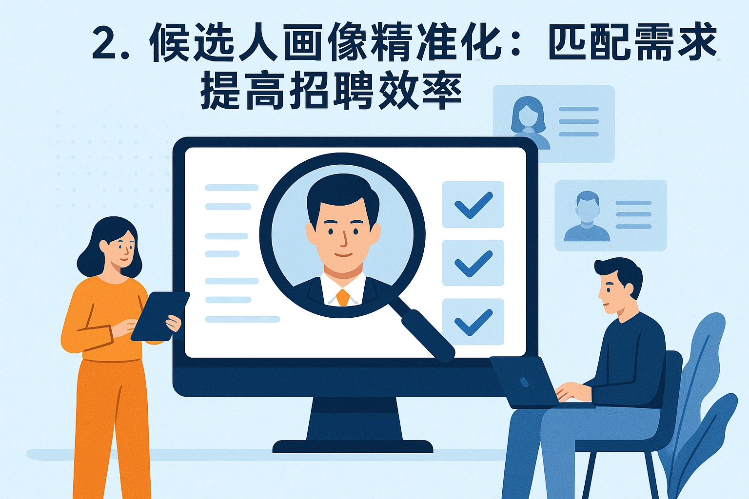 2. 候选人画像精准化：匹配需求，提高招聘效率