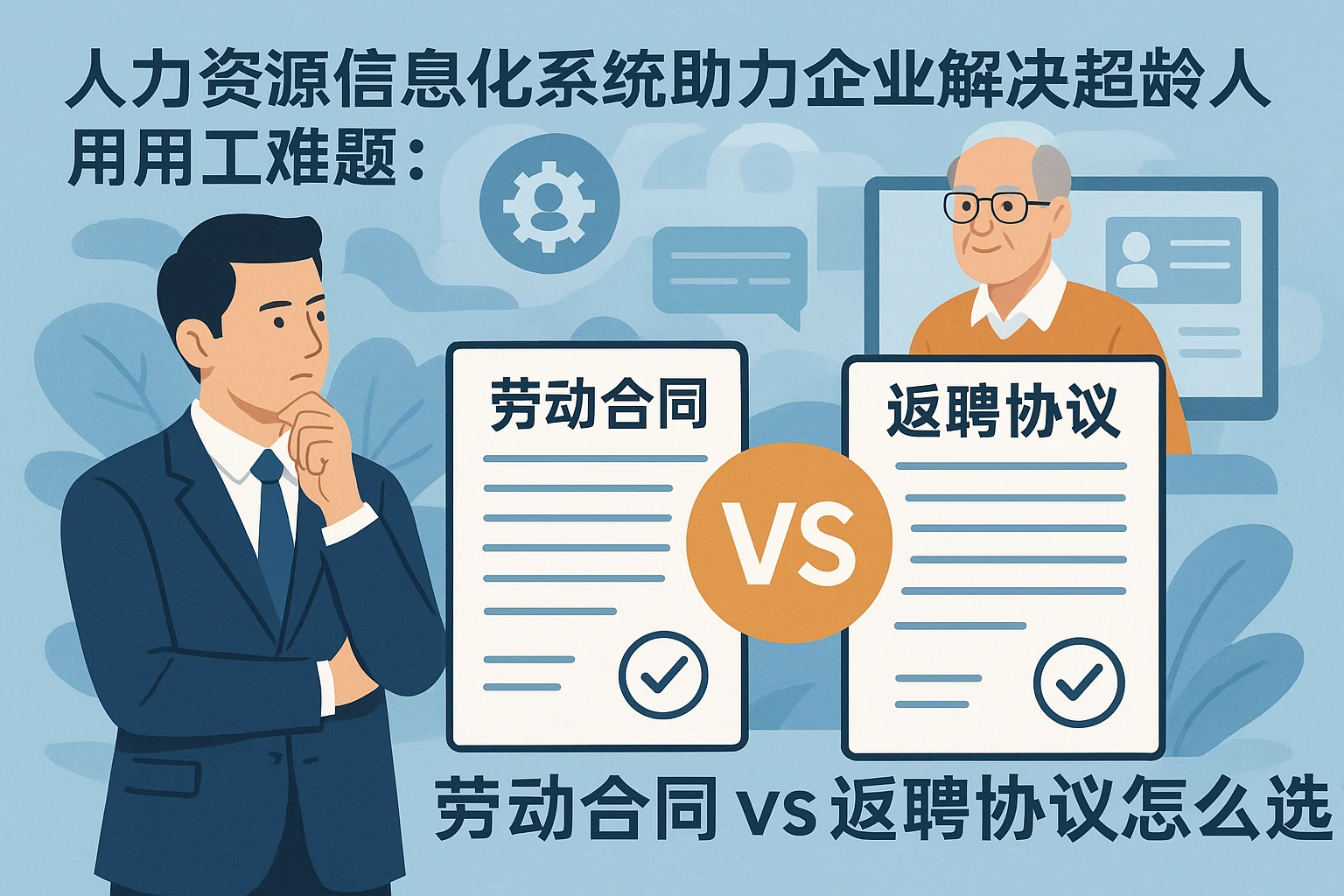 人力资源信息化系统助力企业解决超龄人员用工难题：劳动合同vs返聘协议怎么选？