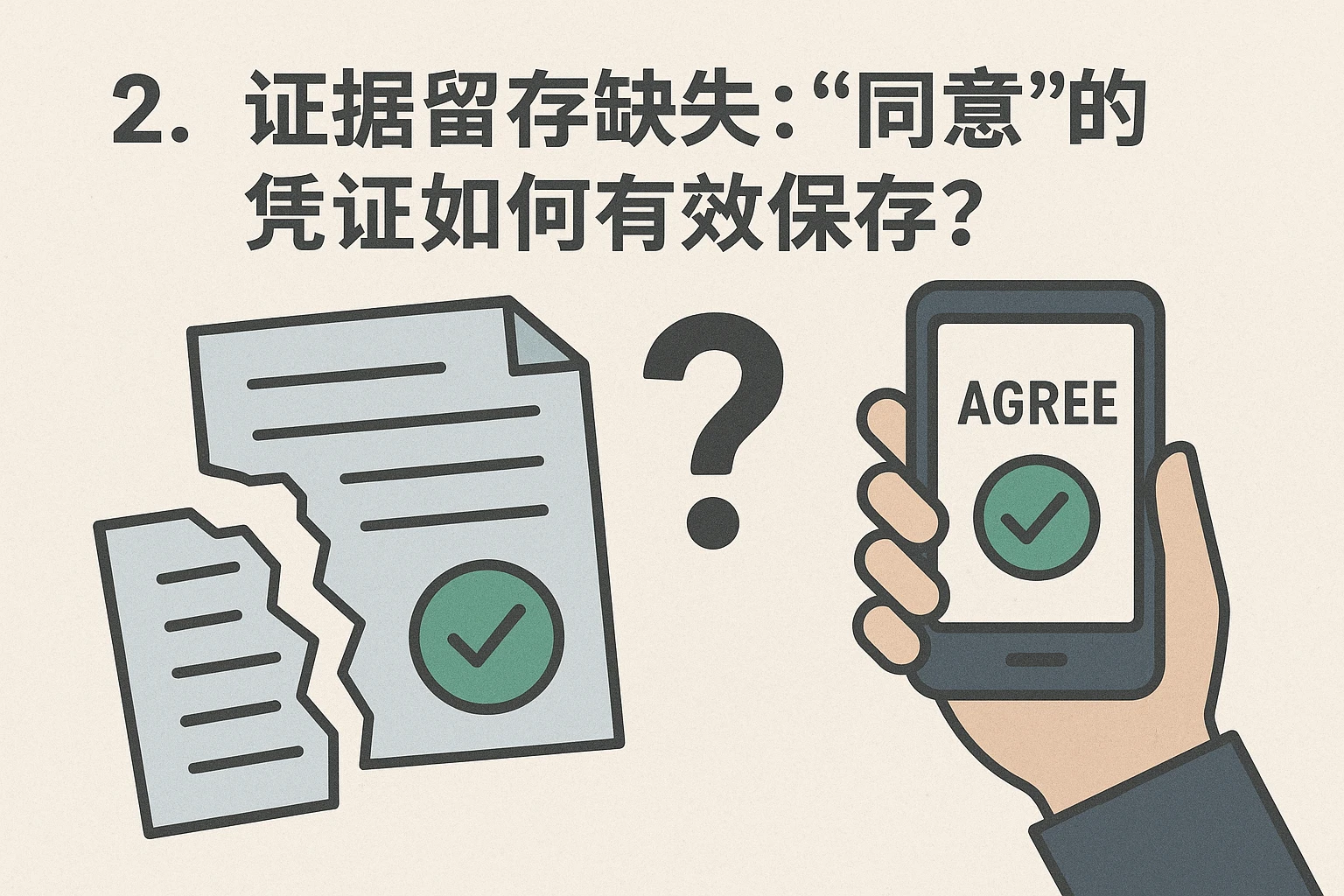 2. 证据留存缺失:“同意”的凭证如何有效保存?