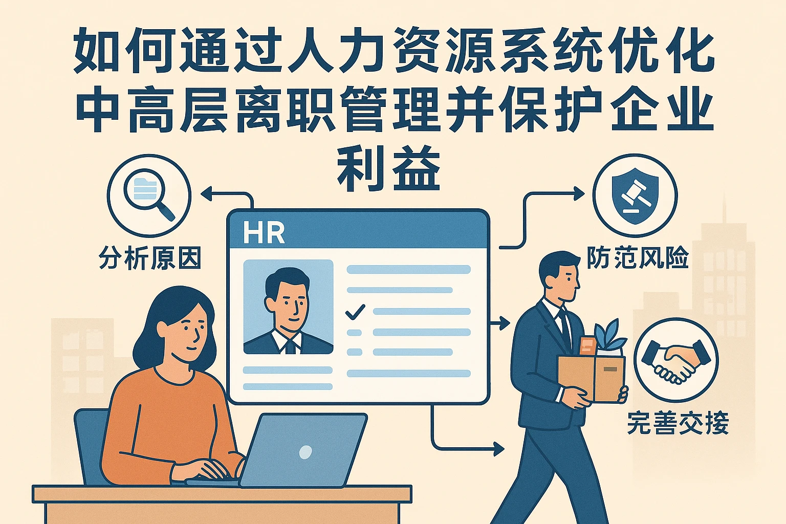 如何通过人力资源系统优化中高层离职管理并保护企业利益