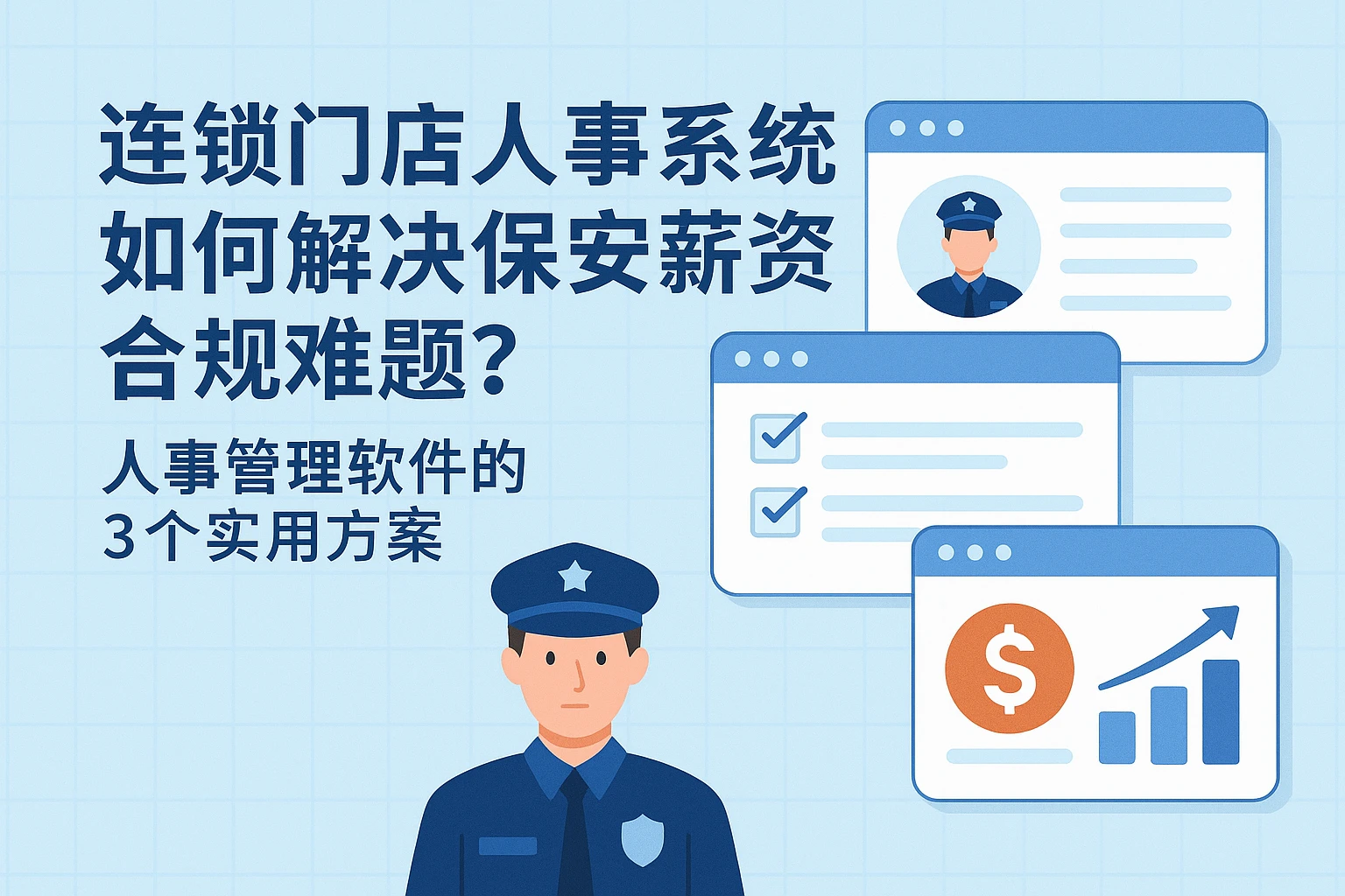 连锁门店人事系统如何解决保安薪资合规难题？人事管理软件的3个实用方案