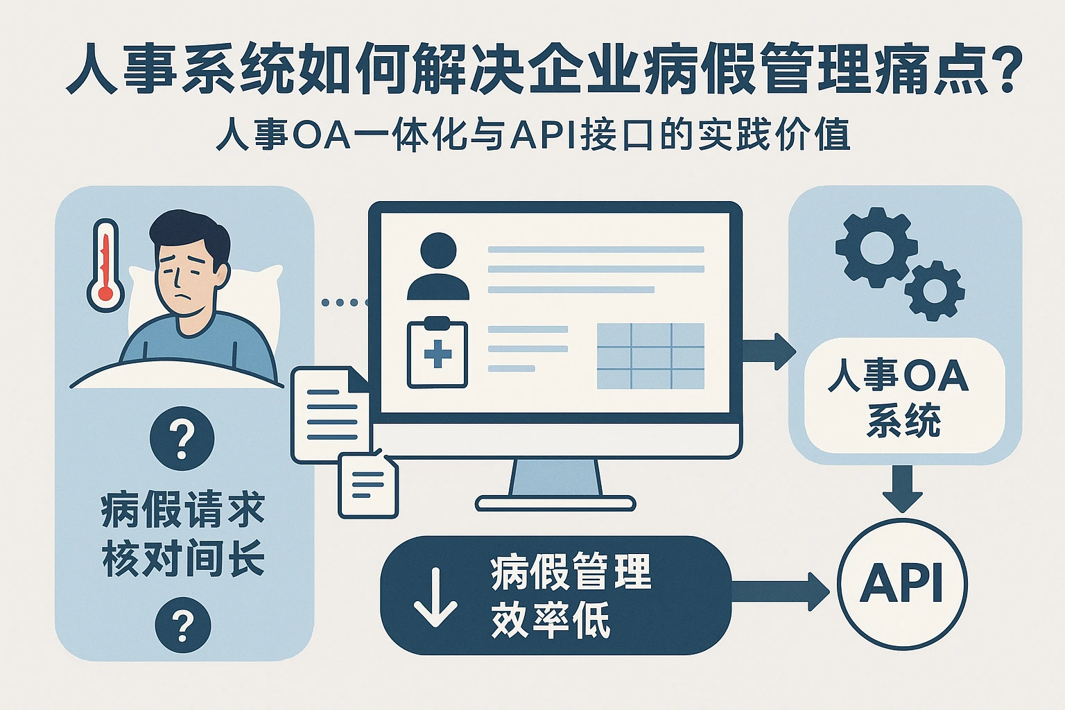 人事系统如何解决企业病假管理痛点？人事OA一体化与API接口的实践价值