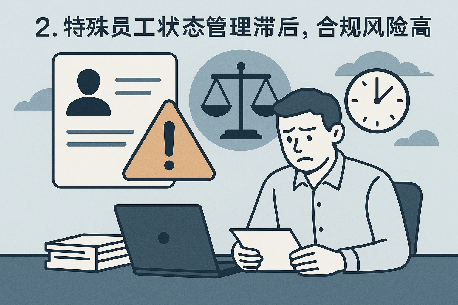 2. 特殊员工状态管理滞后,合规风险高