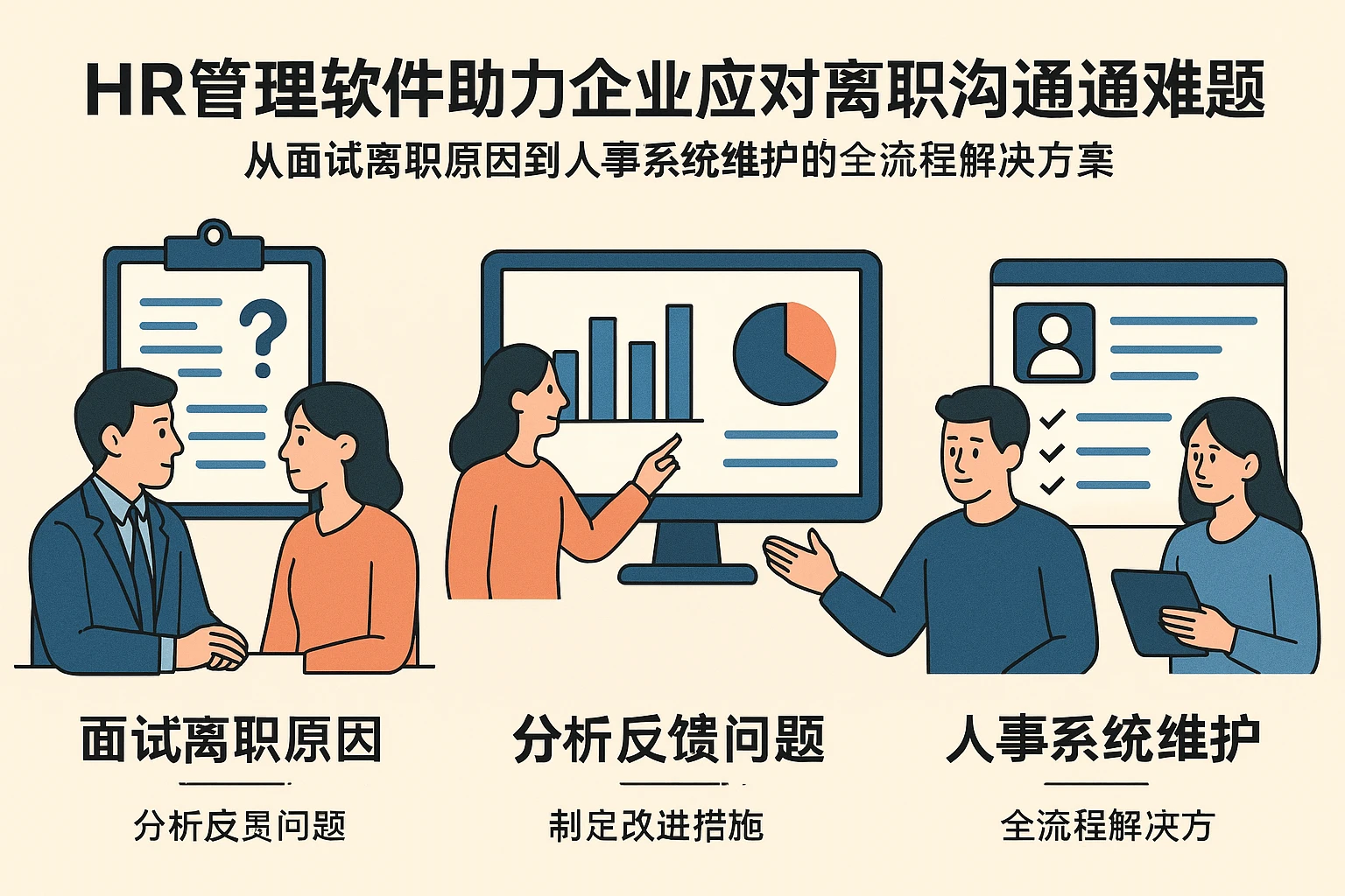 HR管理软件助力企业应对离职沟通难题：从面试离职原因到人事系统维护的全流程解决方案