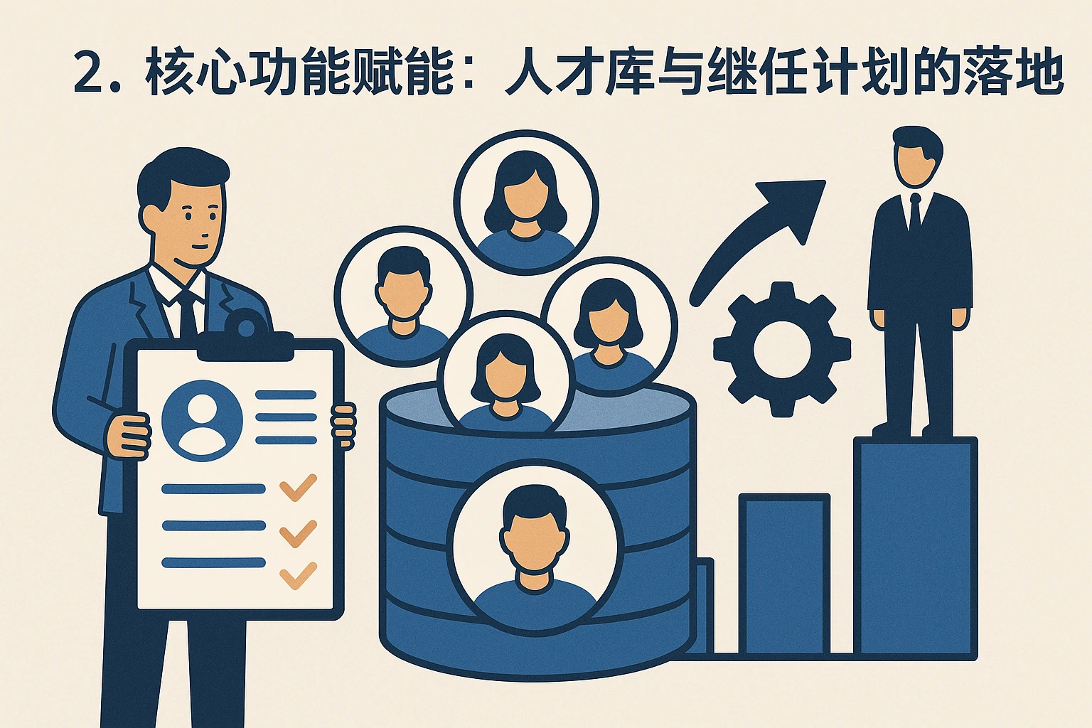 2. 核心功能赋能：人才库与继任计划的落地