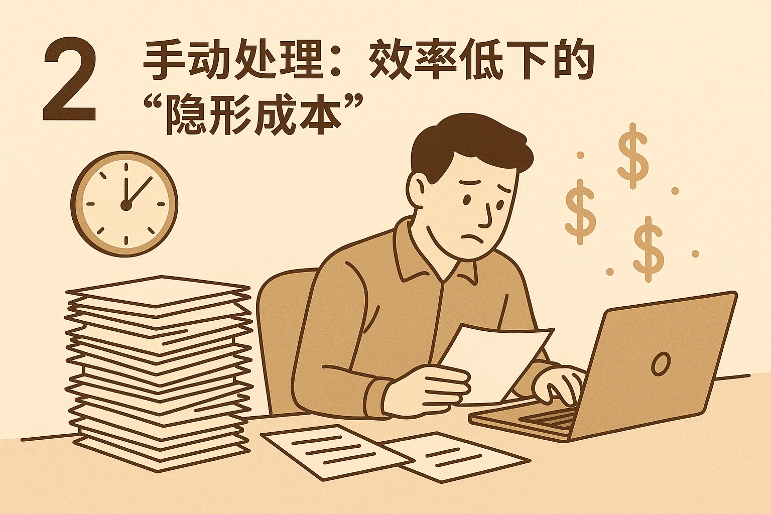 2. 手动处理:效率低下的“隐形成本”