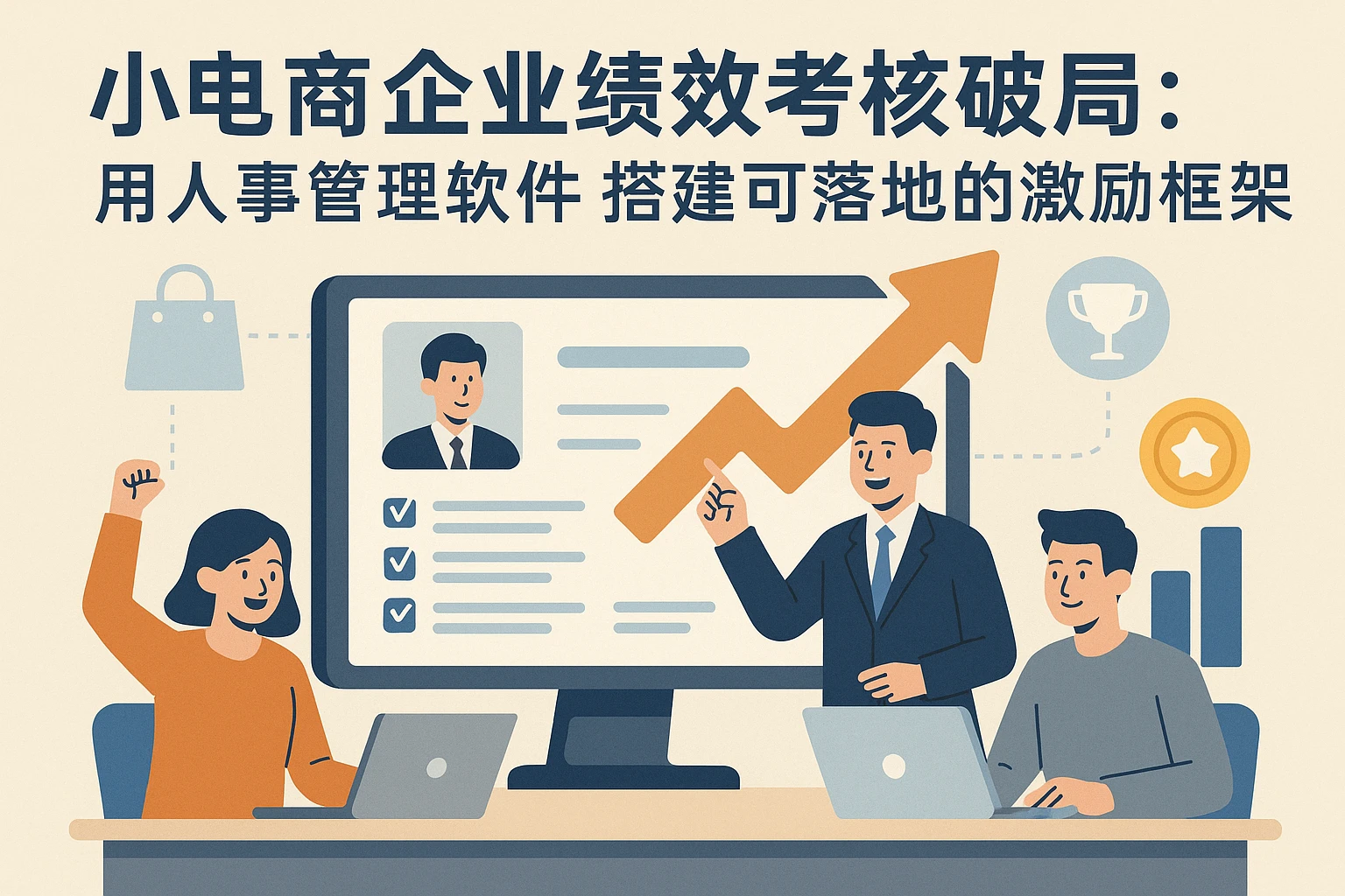 小电商企业绩效考核破局:用人事管理软件搭建可落地的激励框架