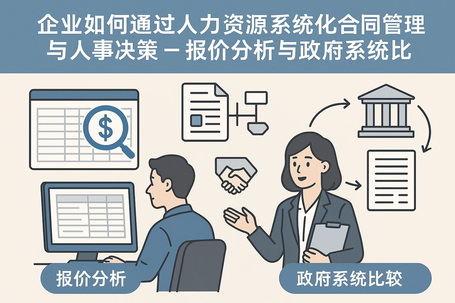 企业如何通过人力资源系统优化合同管理与人事决策 - 报价分析与政府系统比较