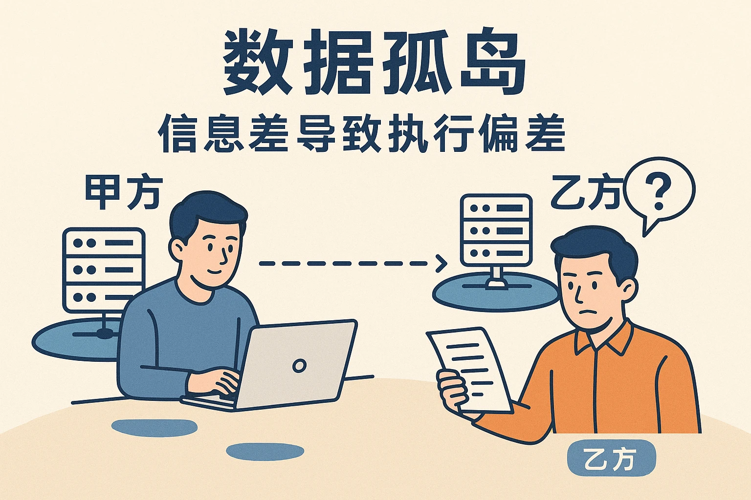 2. 甲乙方系统“数据孤岛”：信息差导致“执行偏差”